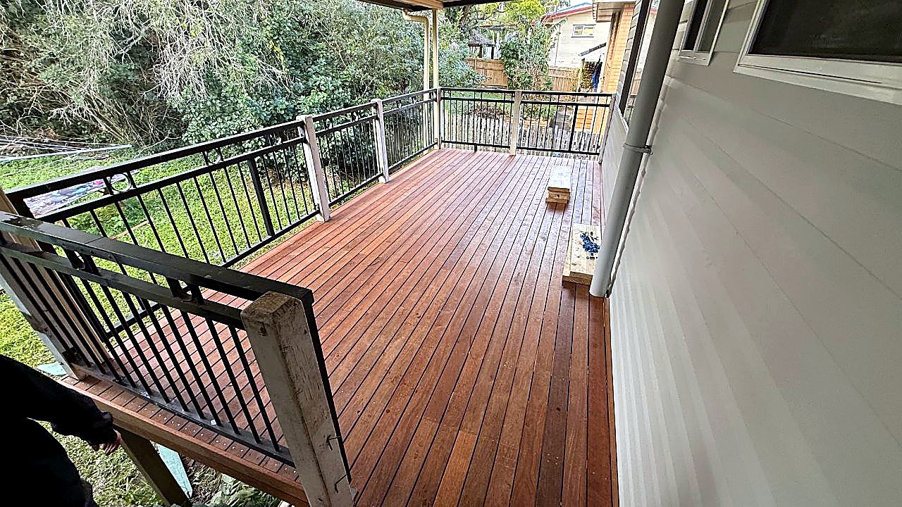 Restored hardwood deck