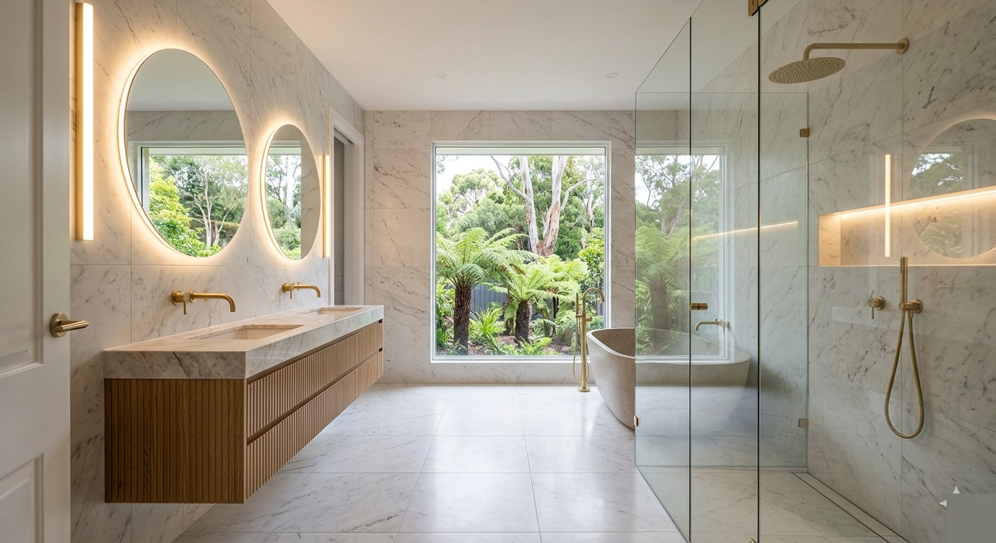 Freestanding bath ensuite